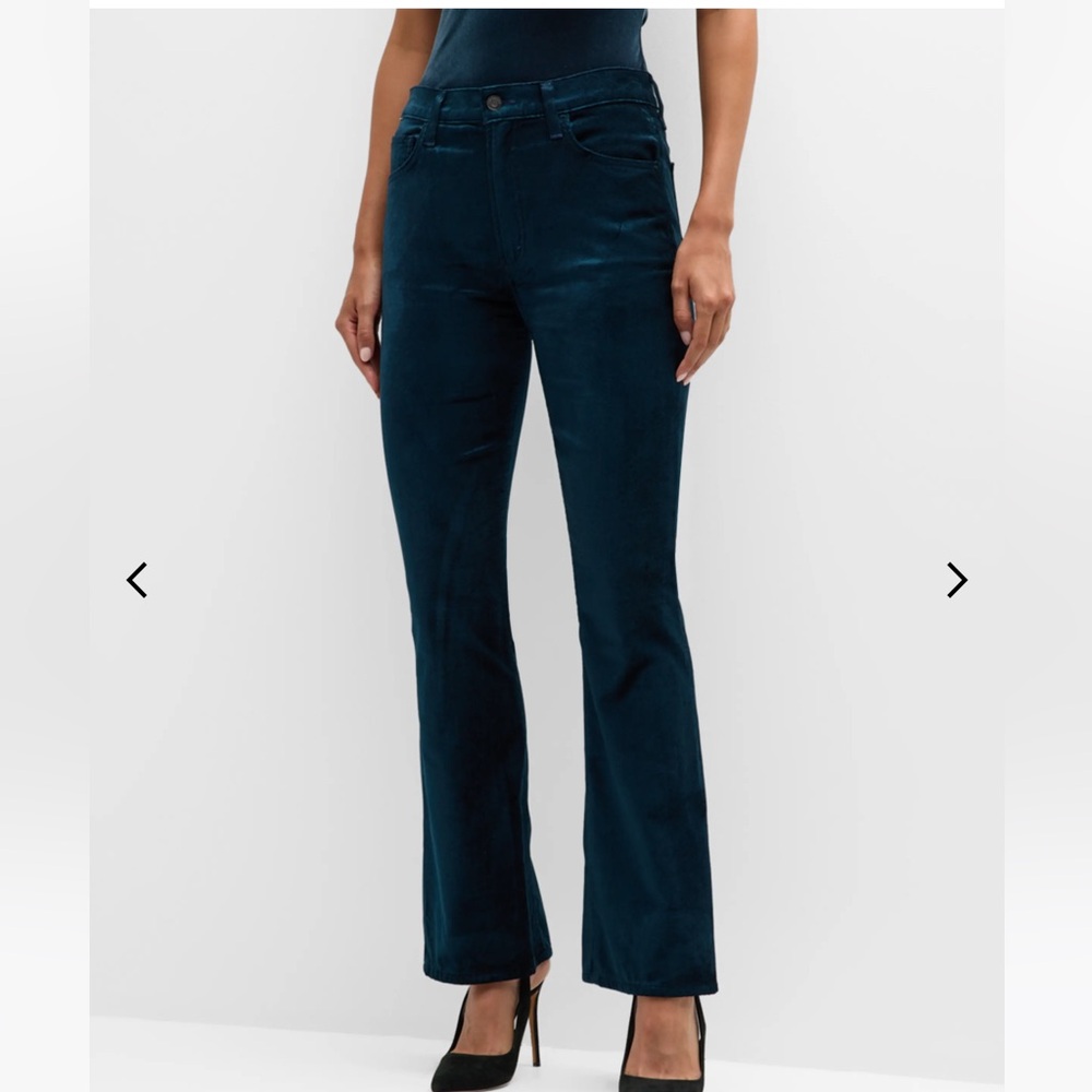 NWT AGOLDE Nico high rise velvet boot cut jeans